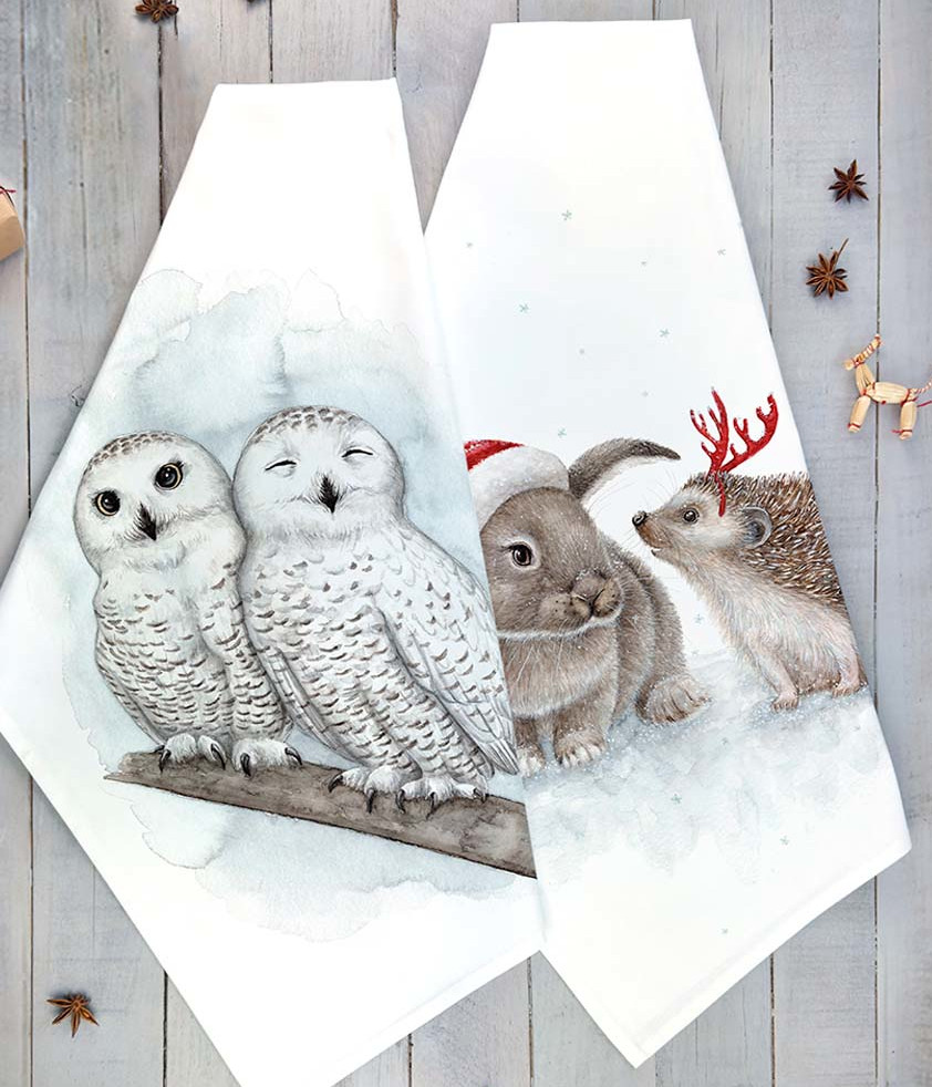 Maluu Geschirrtücher Weihnachtsmotive